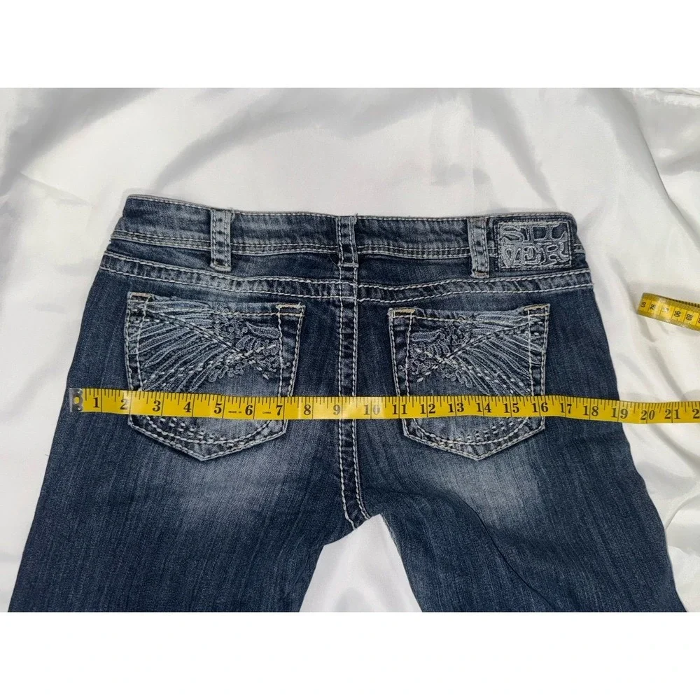 Silver jeans‎ low rise embellished wings capri jeans 32 (runs small in thighs) - Picture 10 of 12